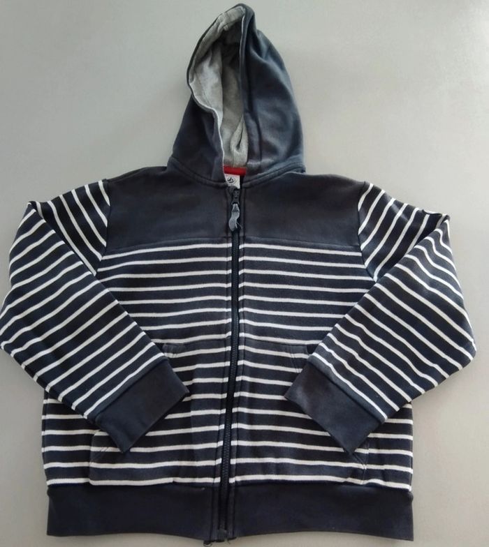 Sweat zippé petit bateau 8 ans