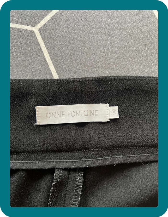 Pantalon crêpe noir bas étroit taille 38 - Anne Fontaine - photo numéro 5