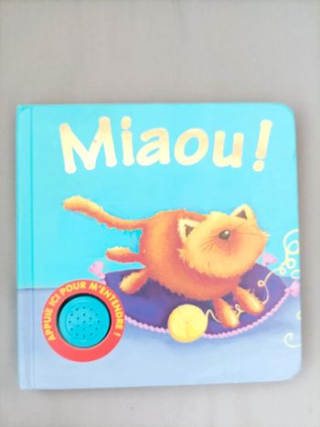 Joli livre cartonné sonore "Miaou !"