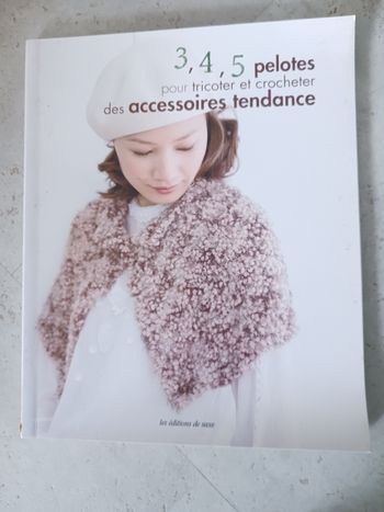 livre 3,4,5 pelotes pour tricoter et crocheter des accessoires tendances