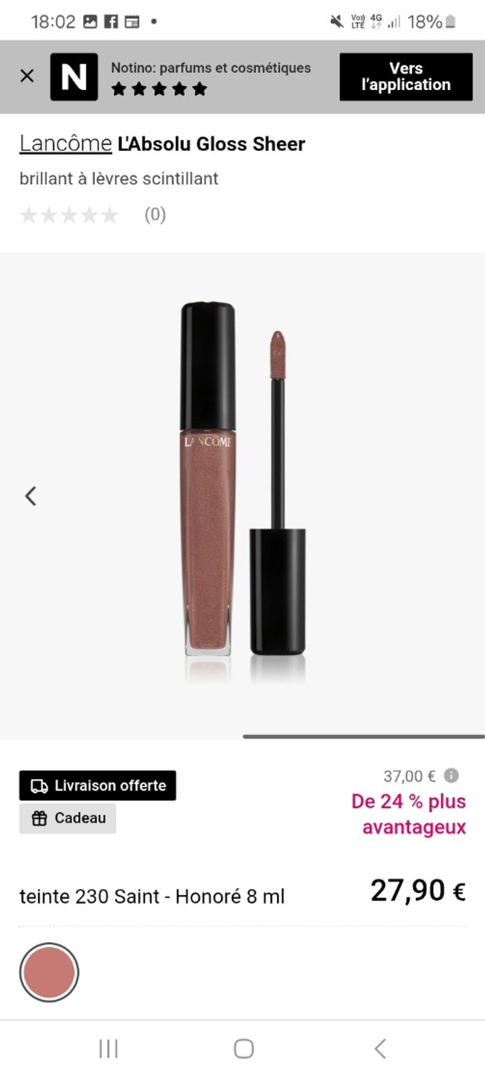 Gloss Lancome 230 neuf