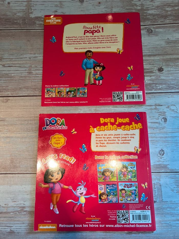 Lot de 2 livres dora l’exploratrice : dora joue à cache cache et bonne fête papas - photo numéro 2