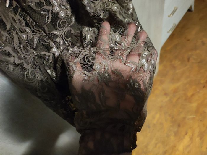 Très belle robe dentelle marron - photo numéro 3