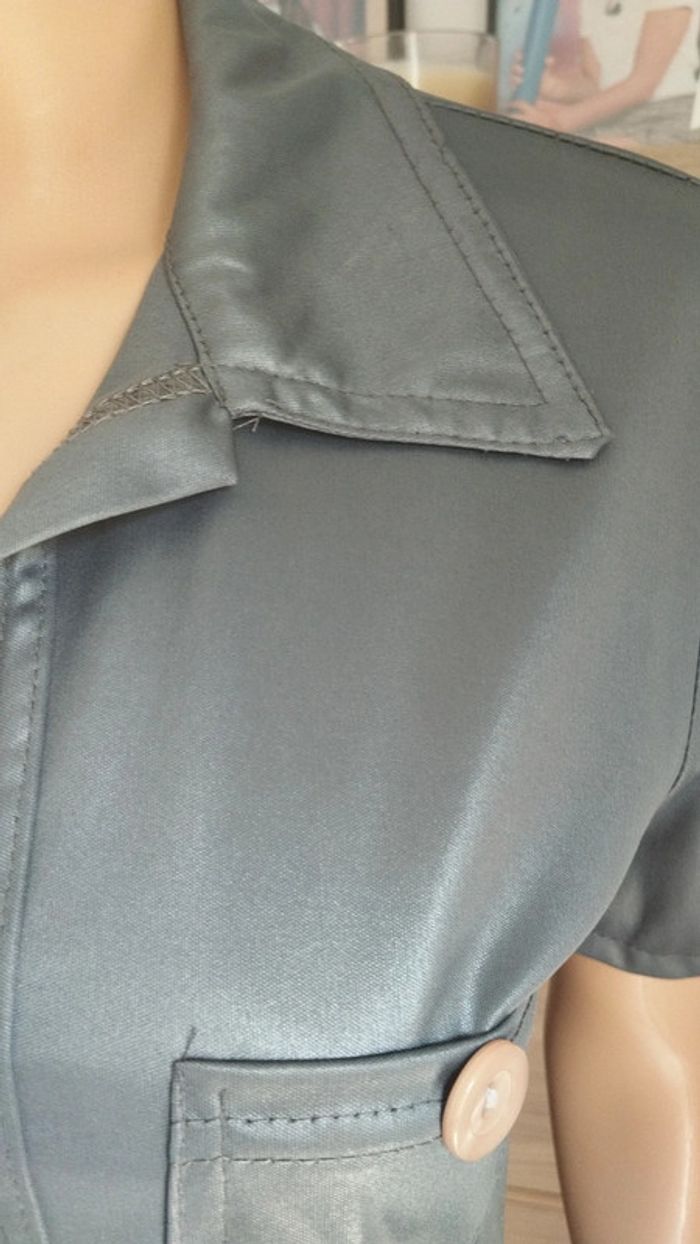 Top haut tunique gris femme taille 36 - photo numéro 6