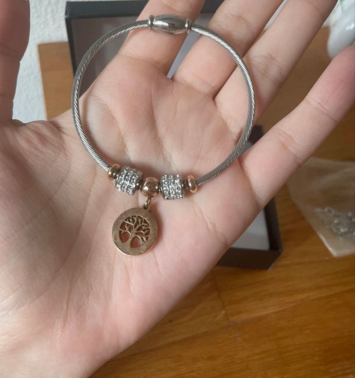 Bracelet acier inoxydable arbre de vie