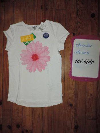 tee shirt okaidi taille 12 ans neuf