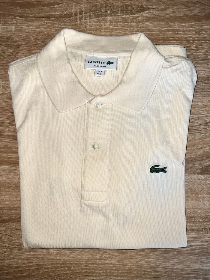Polo Lacoste homme beige TAILLE s