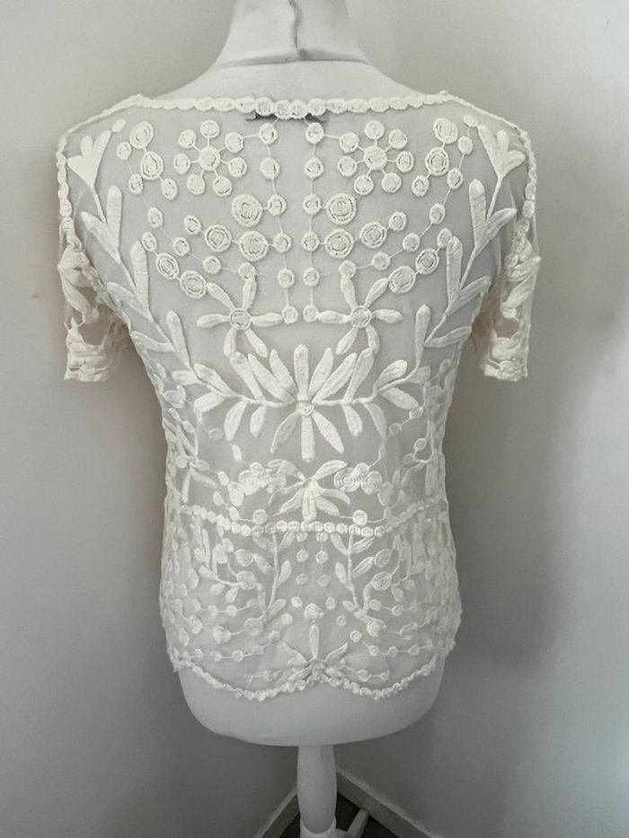 Blouse dentelle blanche Zara S - photo numéro 5