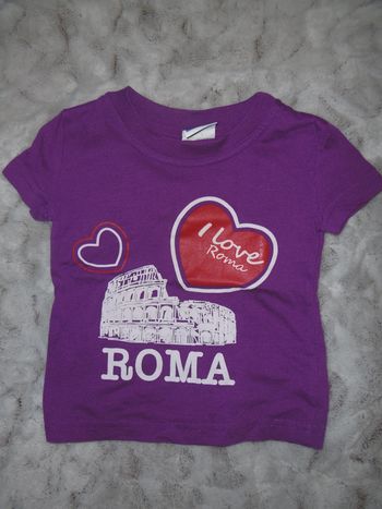 tee-shirt Roma violet 1 à 2 ans