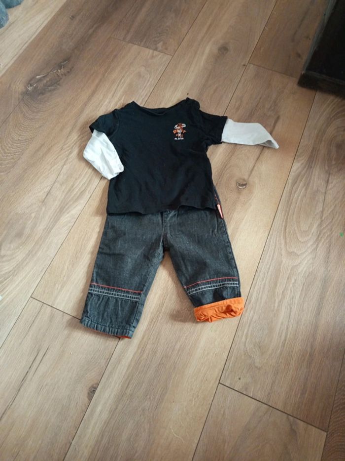 Ensemble t-shirt manche longues + jeans