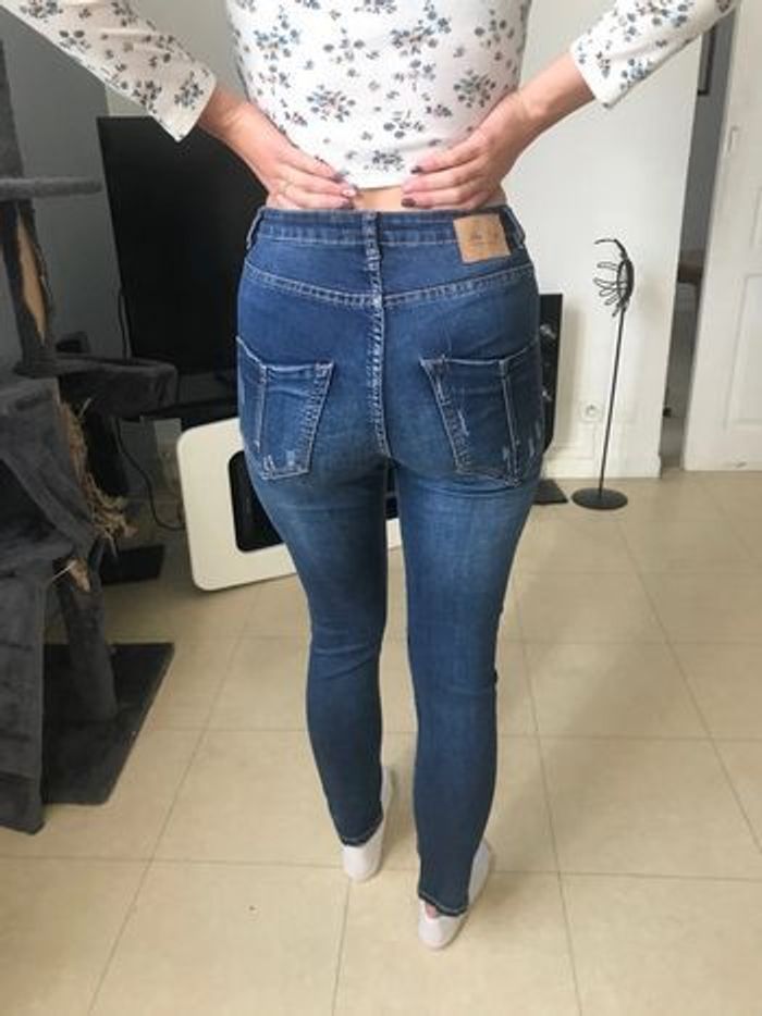 Jean bleu foncé femme - photo numéro 2