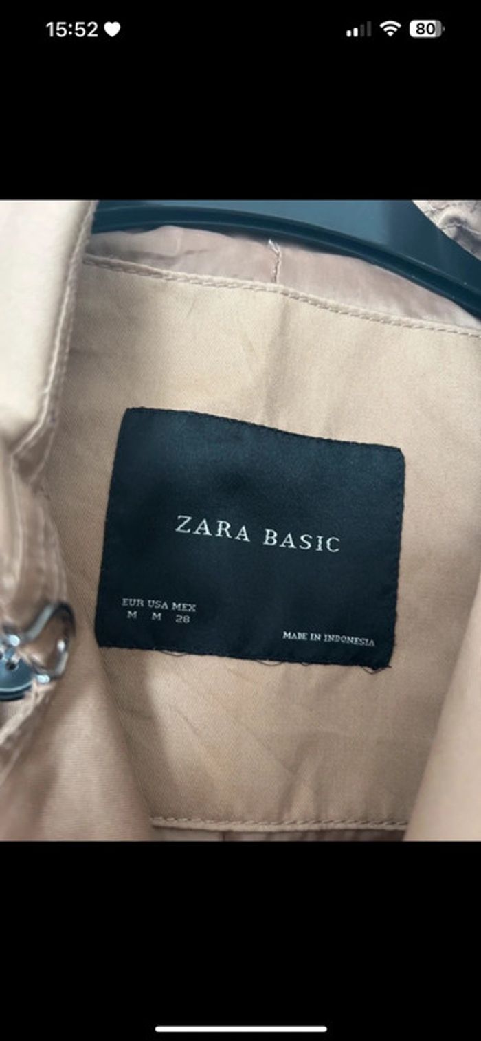 trench long marron femme zara M neuf - photo numéro 4