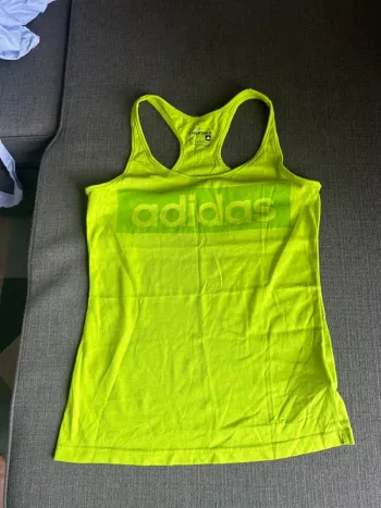 Débardeur adidas femme, débardeur de sport, vert taille S