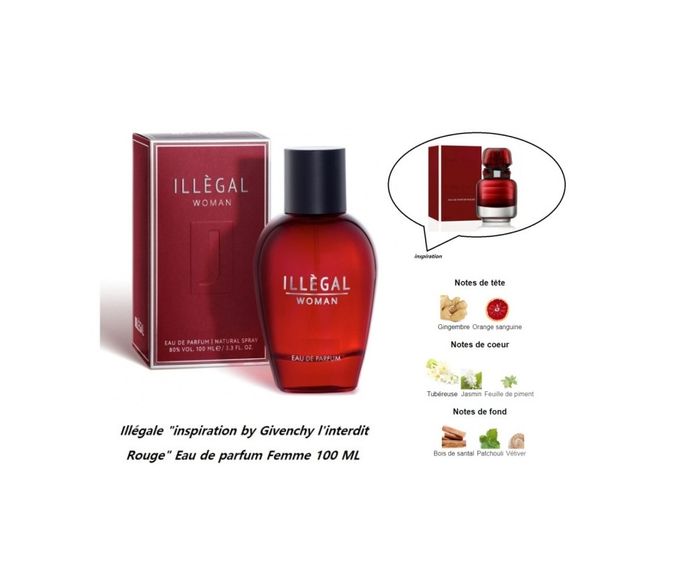 Illégale "inspi G l'interdit Rouge" Eau de parfum Femme 100 ML - photo numéro 2