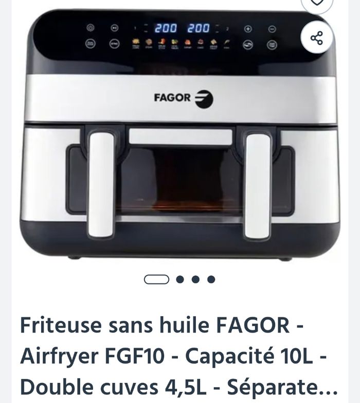 Airfryer fagor 10 litres - photo numéro 7