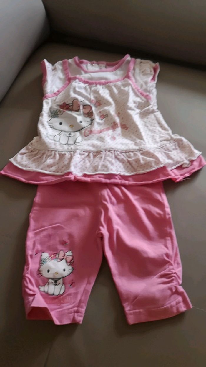 Ensemble hello kitty été 18 mois - photo numéro 2
