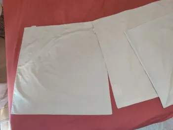 Lot de 3 taies d'oreillers beige