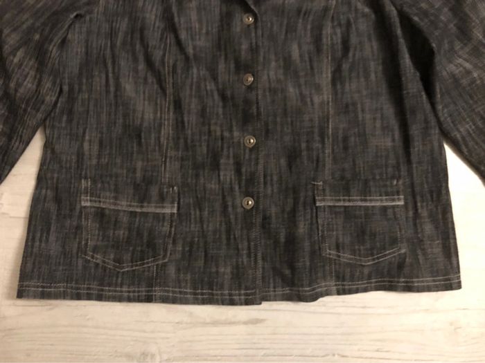 AN20- Tailleur veste+jupe longue bleu jean T44-46 - photo numéro 12