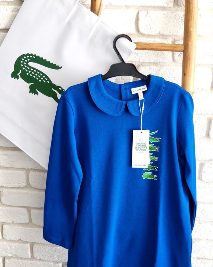 Robe Lacoste col Claudine bleu taille 10 ans - photo numéro 5