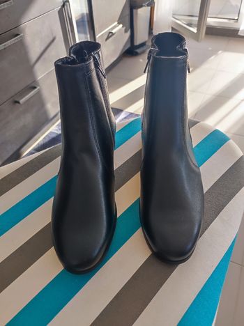 Bottines noires en cuir de Kleman  Neuf