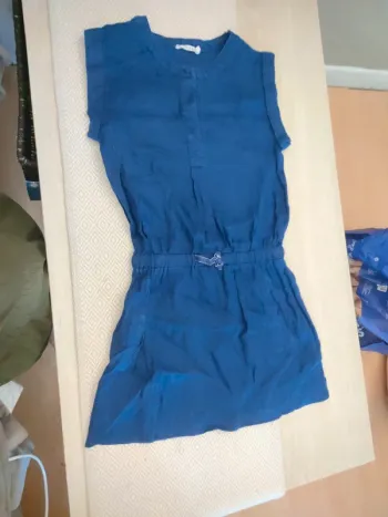 Robe marine en lin monoprix 12 ans