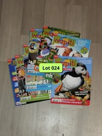Lot de 7 magazines Wapiti année 2008 L024
