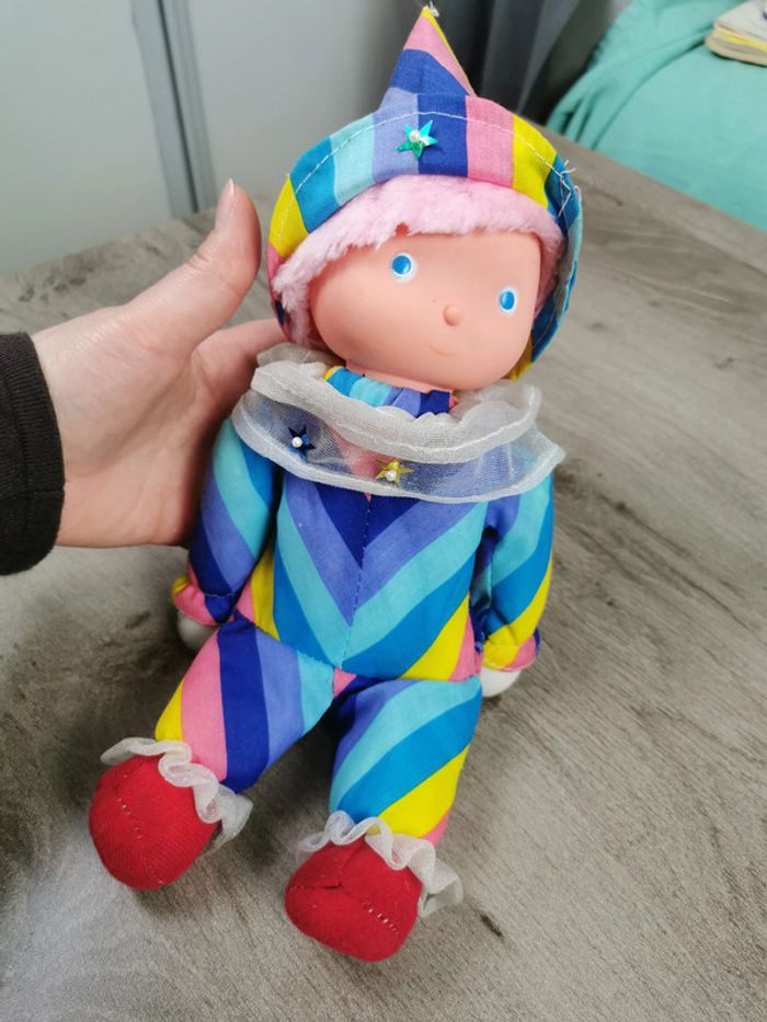 Poupée tissu ancienne garçon compteur d'étoiles