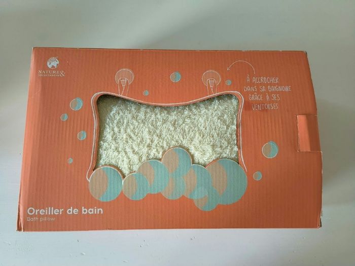 Oreiller de bain neuf de chez Nature et découvertes