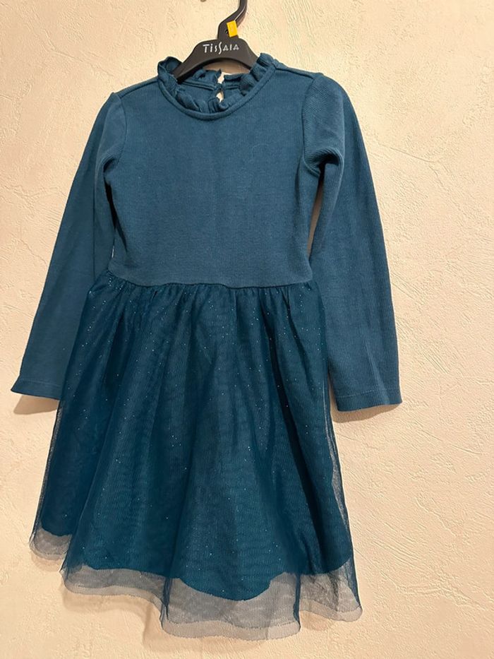 Robe ballerine bleue manches longues fille 5 ans Okaïdi - photo numéro 2