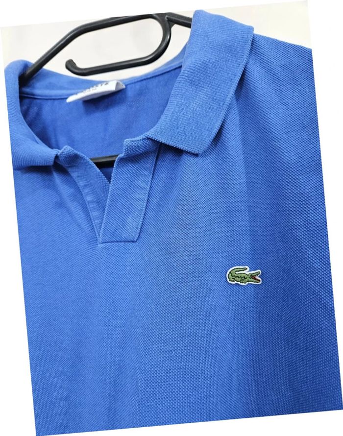 Polo bleu Lacoste vintage slim fit Devanlay taille XL - photo numéro 4