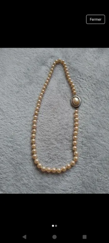Collier vintage en perles