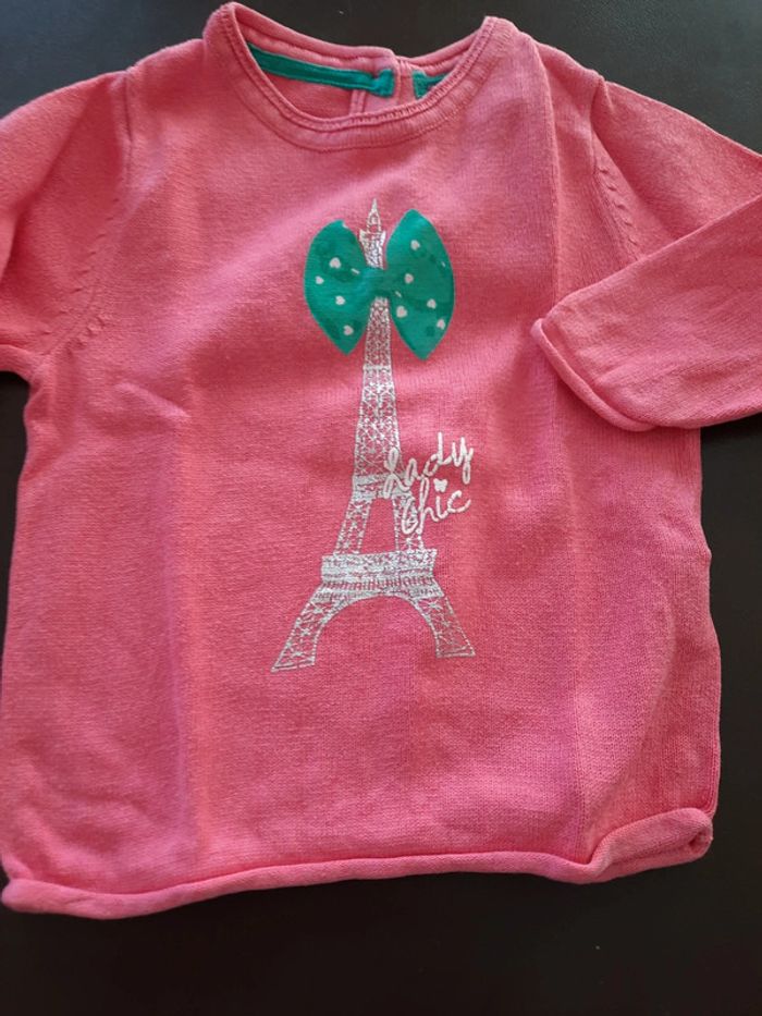 Pull rose 'tour eiffel' 9 mois Orchestra - photo numéro 2