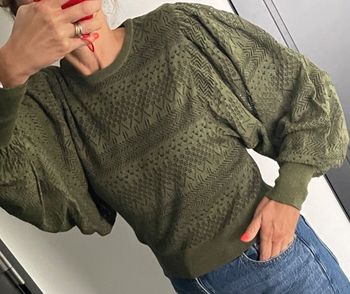 Pull neuf MANGO kaki taille S 36 38