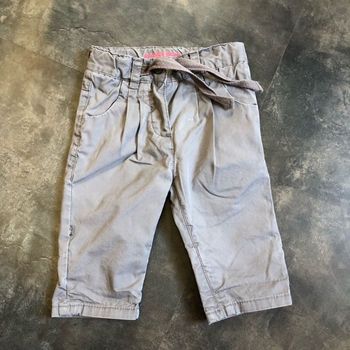 Pantalon coton gris 3 mois Obaibi