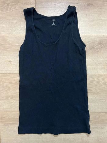 Débardeur côtelé noir