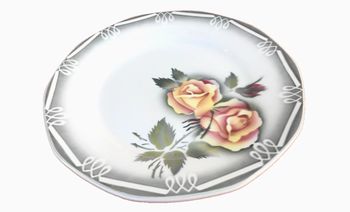 Années 1940   Assiette plate   Faïence Digoin Sarreguemines France Modèle Odile