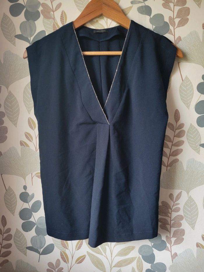 Blouse fluide couleur marine - IKKS