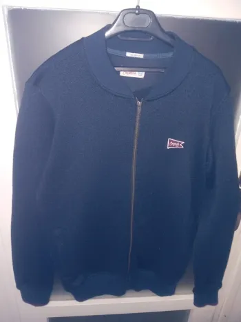 Veste casual classique Casual Friday zippée bleu marine taille m