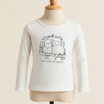 T-shirt manches longues blanc taille 5 ans