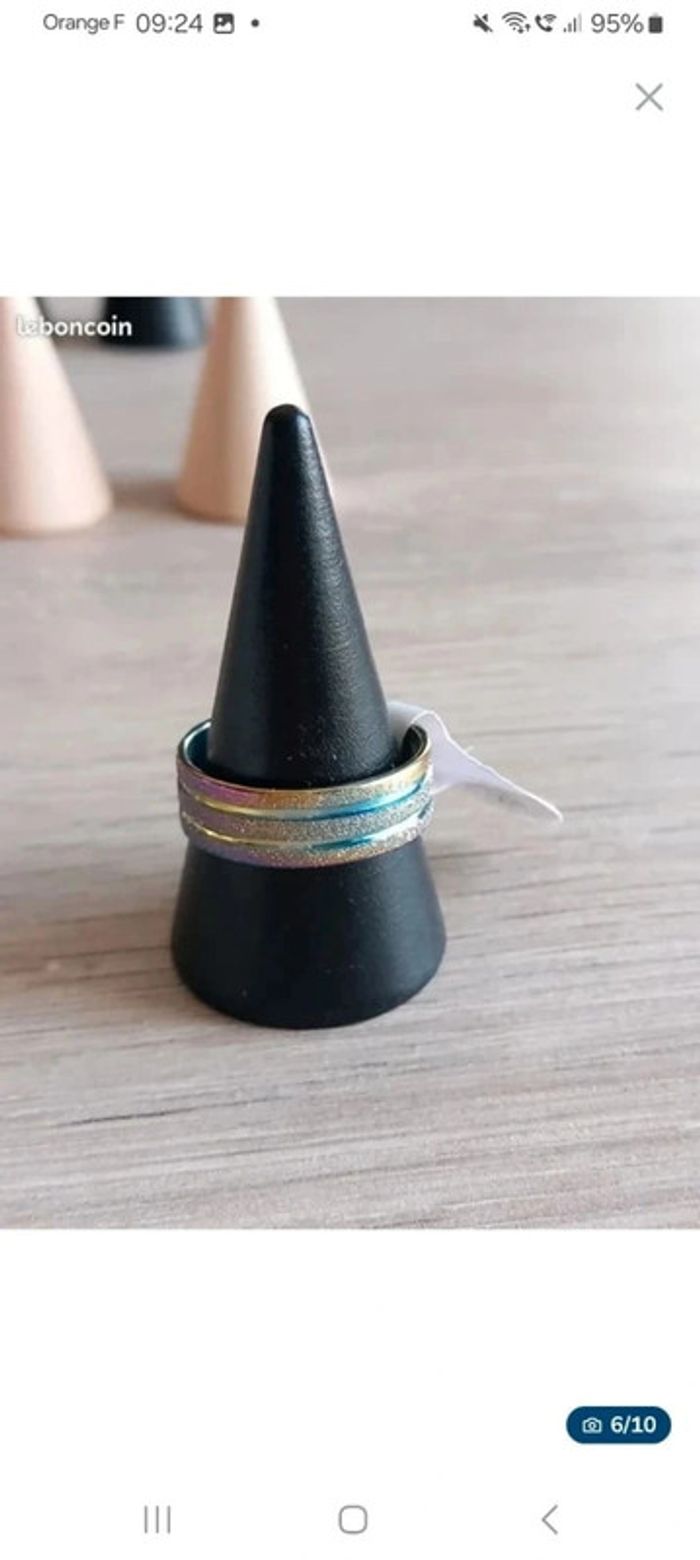 Bague en acier inoxydable taille 17 (54) - photo numéro 2
