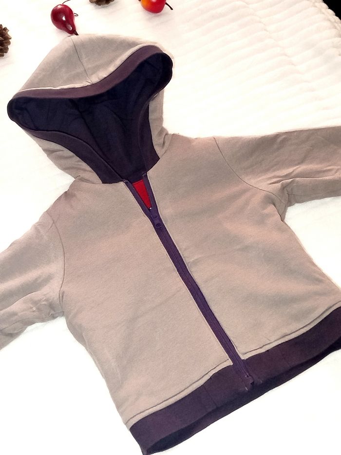 Catimini Veste Sweat Réversible Garçon 6 mois - photo numéro 3