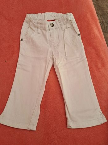 Pantacourt blanc fille Tissaia 4 ans