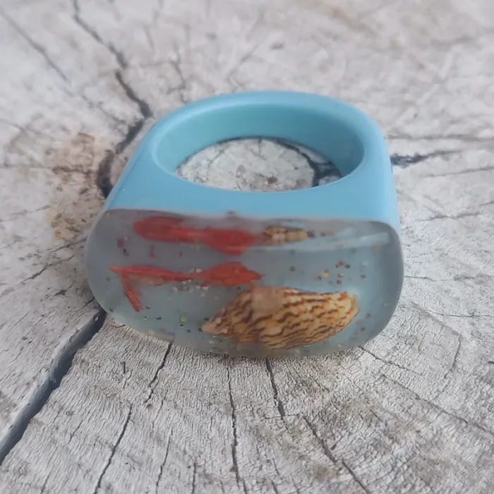 Bague vintage coquillage 16mm - photo numéro 5