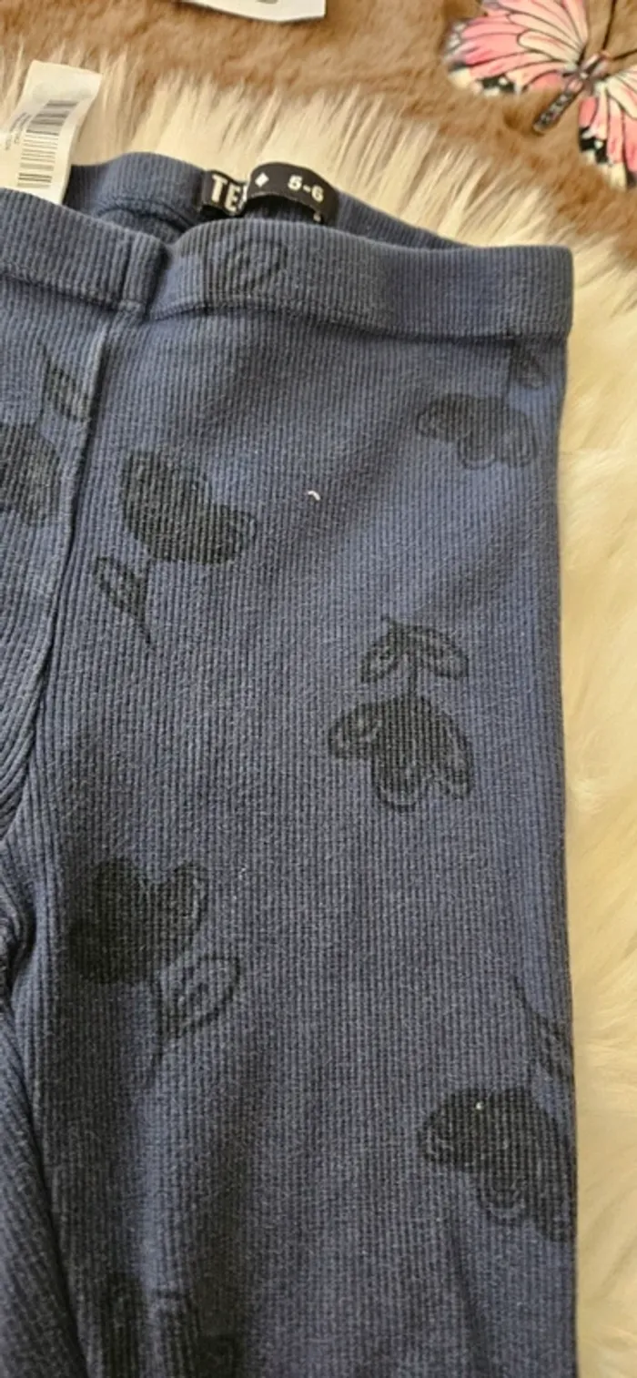 Jegging 5/6 ans fille à fleur - photo numéro 2