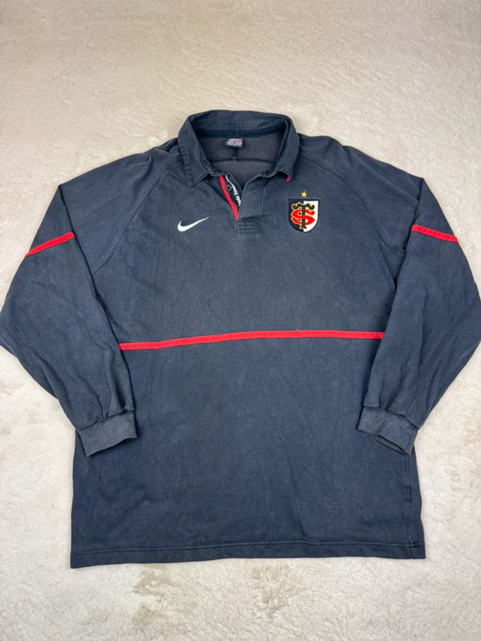 Maillot manches longues de rugby Nike Vintage Stade Toulousain 90/2000 Noir Taille XL