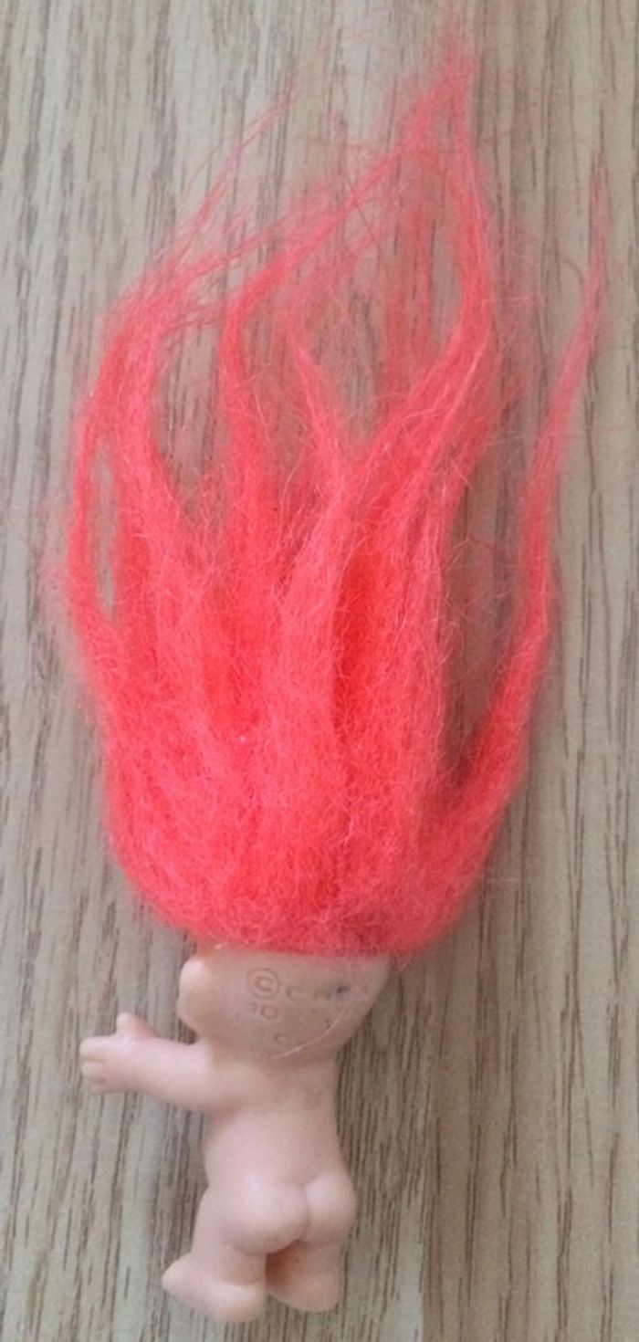 Vintage Troll cheveux orange - photo numéro 2