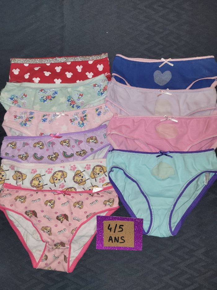 Lot de 10 culottes pat patrouille et minnie