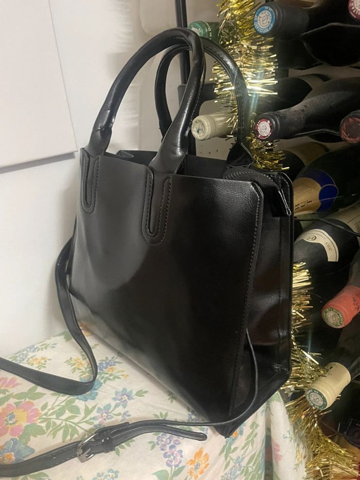 Sac Fourre Vintage noir En Cuir Synthétique - photo numéro 16