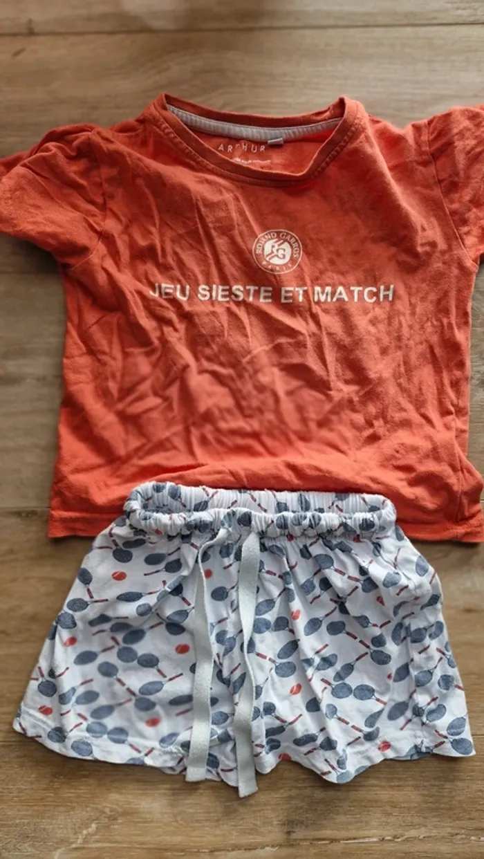 Pyjama short deux pièces Rolland Garros Arthur