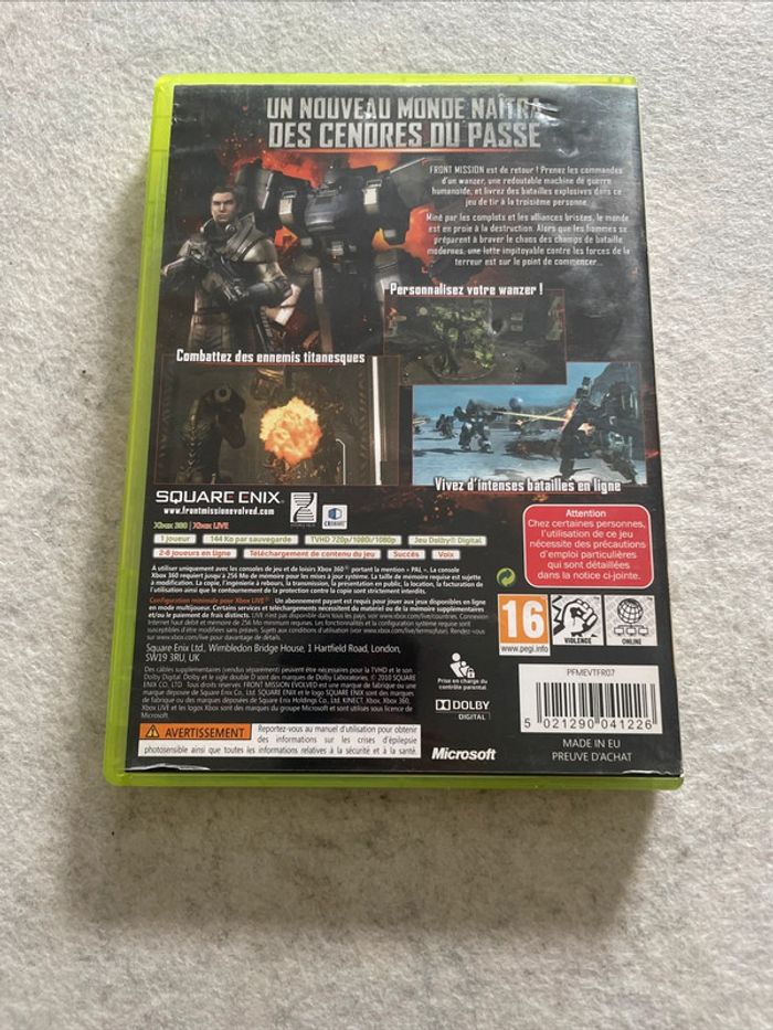 Front Mission Evolved Jeu Xbox 360 Complet FR - photo numéro 3